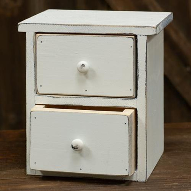 White Farmhouse Drawers GKC20FW By CWI Gifts