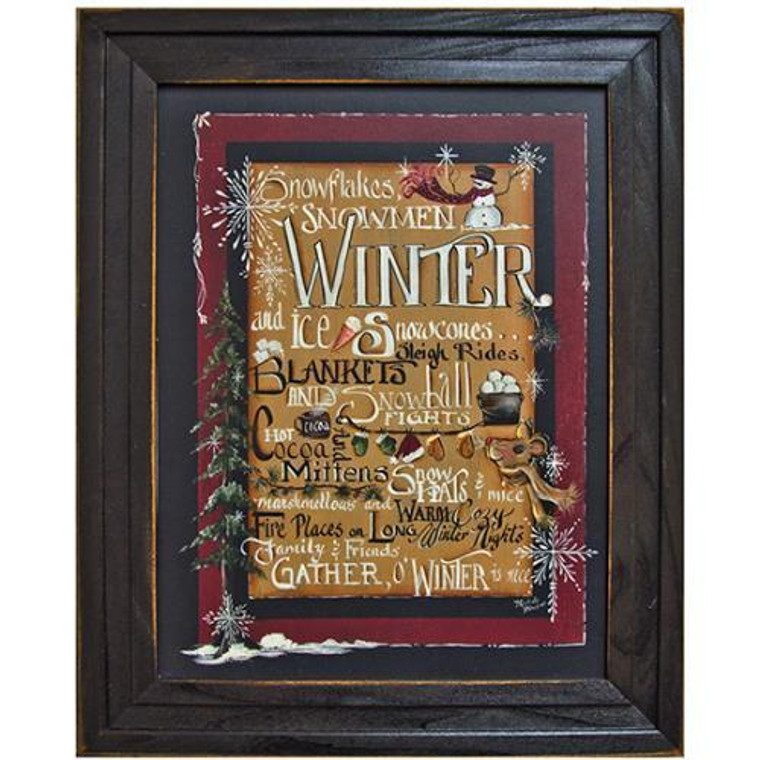Winter Words Framed Print GKC3071216 By CWI Gifts