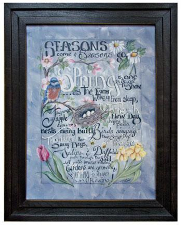 Spring Words Framed Print GKC3141216 By CWI Gifts