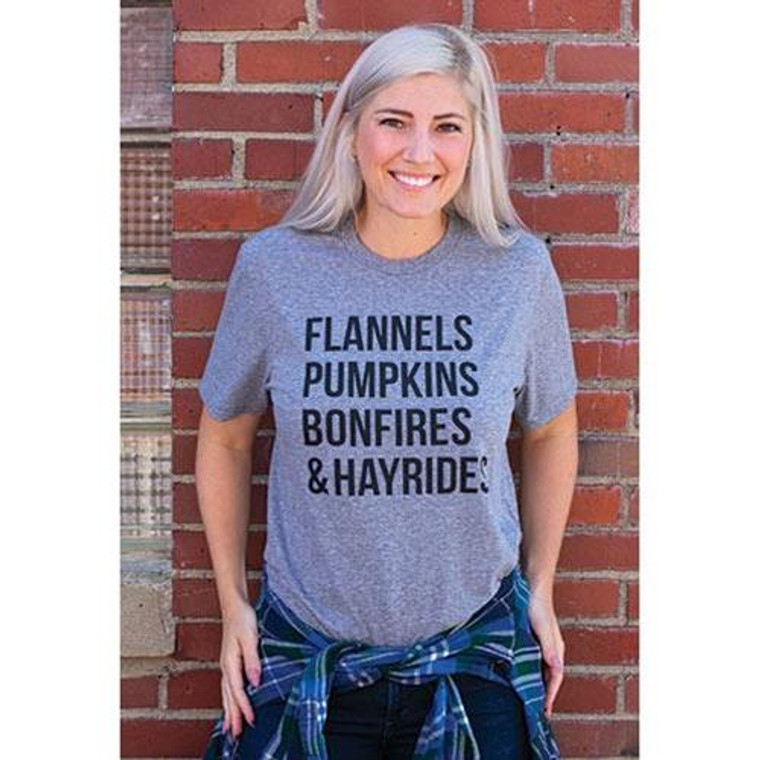 Flannels T-Shirt Heather Graphite Large GL24L By CWI Gifts