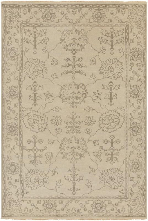 Surya Ainsley Hand Knotted White Rug AIN-1018 - 5'6" x 8'6"