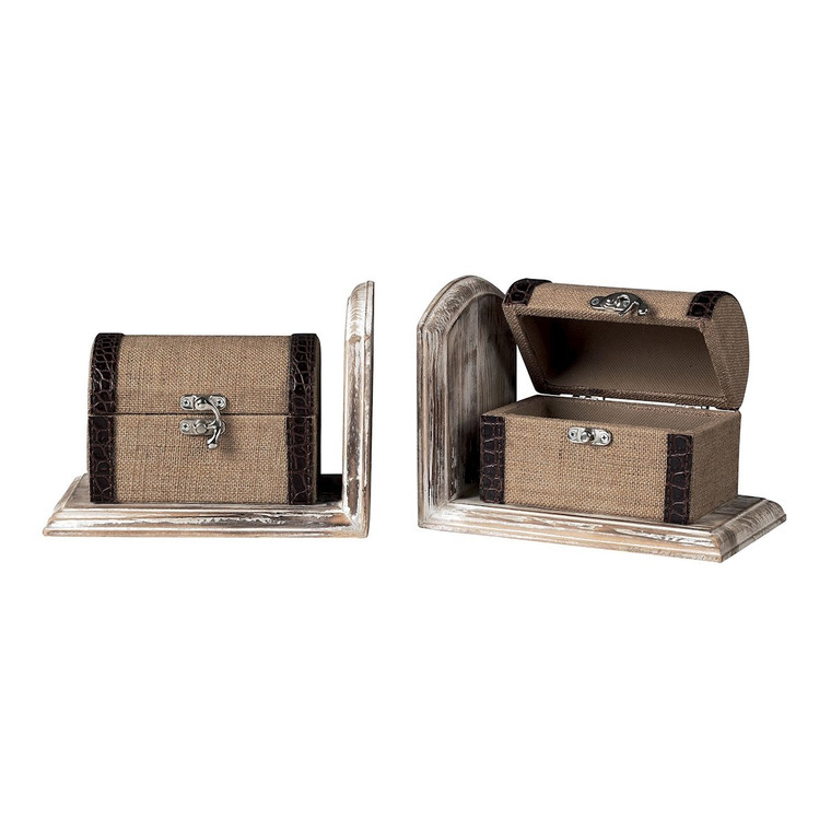 Travellers Trunk Bookends 89-8014/S2 By Sterling