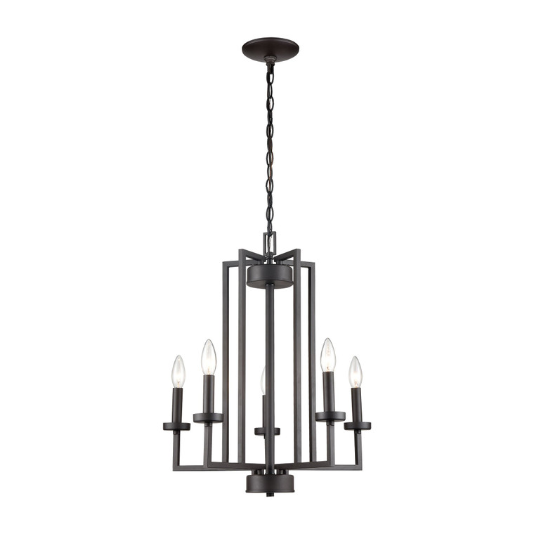 Thomas West End 6-Light Chandelier In Oil Rubbed Bronze Cn240521