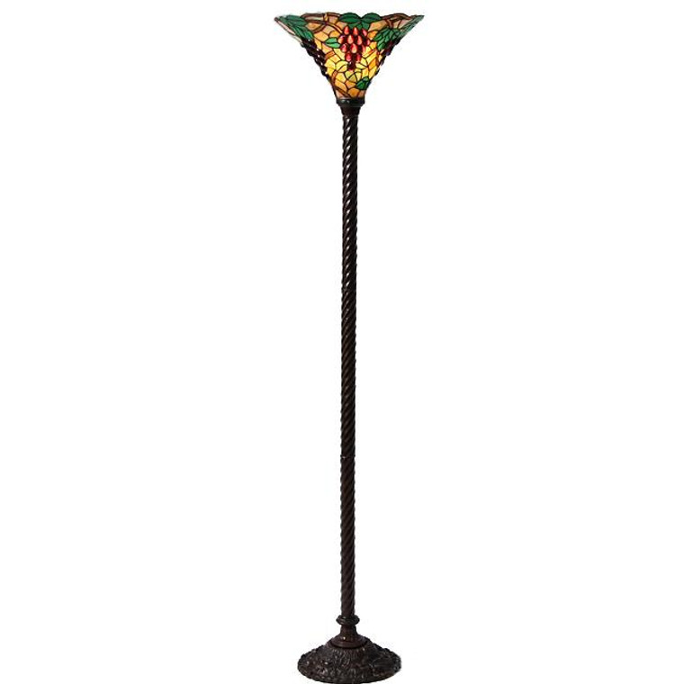 Homeroots Tiffany Style Grape Torchiere Lamp 246142