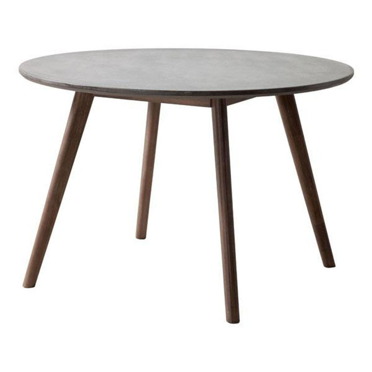 Homeroots 45.3" X 45.3" X 29.5" Cement And Natural Dining Table 249220