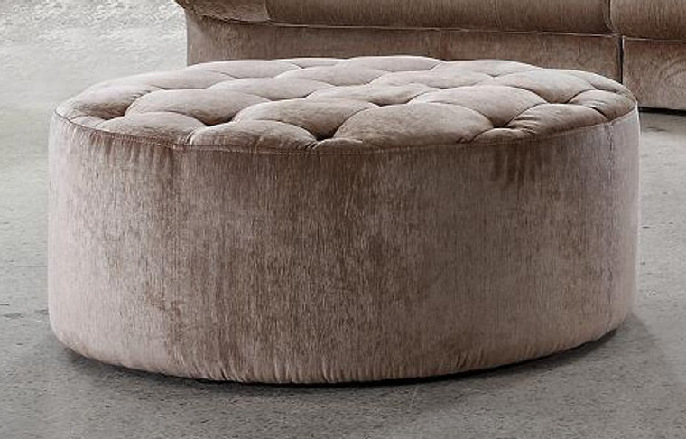 Homeroots 16.5" Mdf And Velour Ottoman Tufted With Artificial Crystals 282513