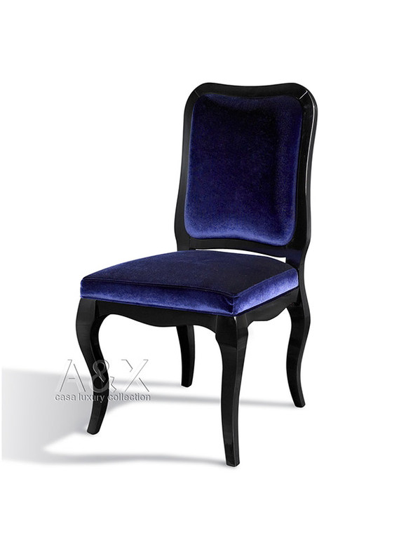 Homeroots Two 39.4" Purple Velvet And Wood Side Chairs 284103