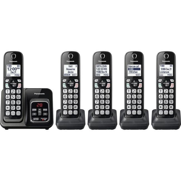 Panasonic Kx-Tgd535M Dect 6.0 1.90 Ghz Cordless Phone - Metallic Black KXTGD535M