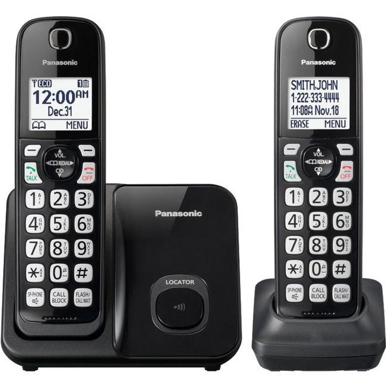 Panasonic Kx-Tgd512B Dect 6.0 1.90 Ghz Cordless Phone - Black KXTGD512B