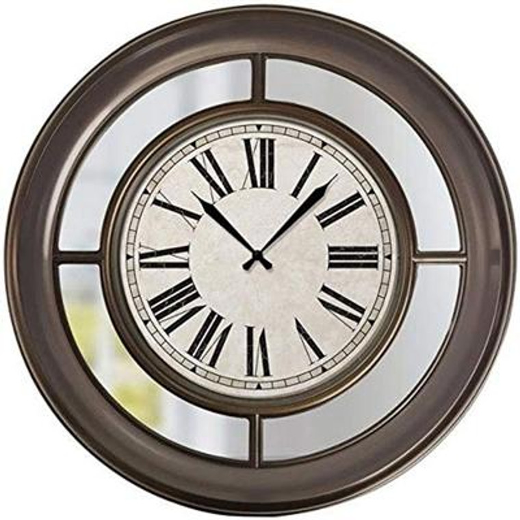 22" Wall Clock With Mirror 33057W