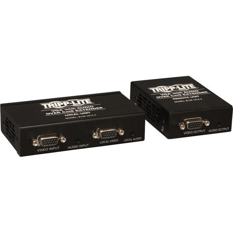 Tripp Lite Vga & Audio Over Cat5/Cat6 Video Extender Kit Transmitter Receiver Taa Gsa B130101A2