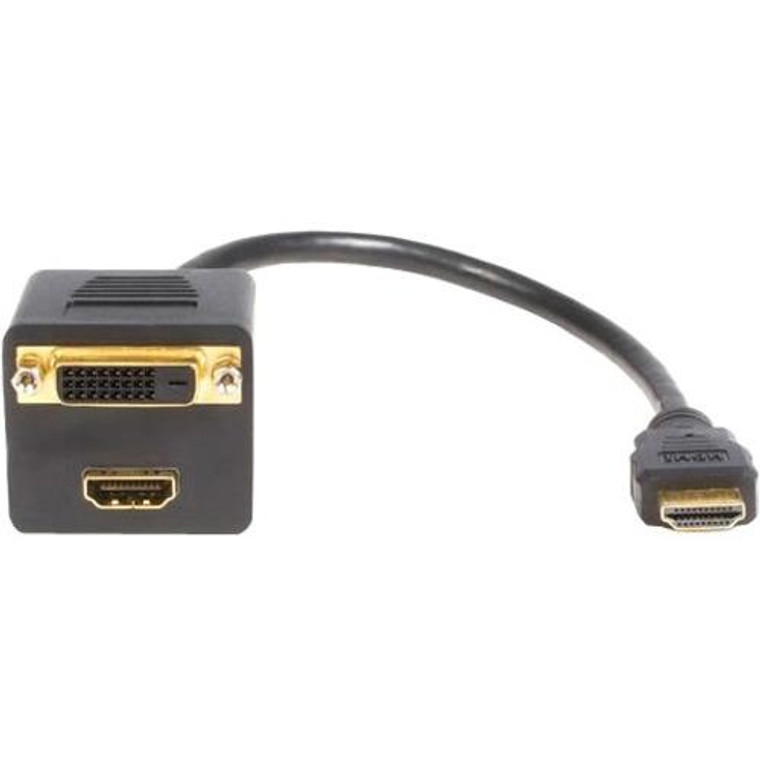 Startech.Com 1 Ft Hdmiâ® Splitter Cable - Hdmi To Hdmi And Dvi-D - M/F HDMISPL1DH
