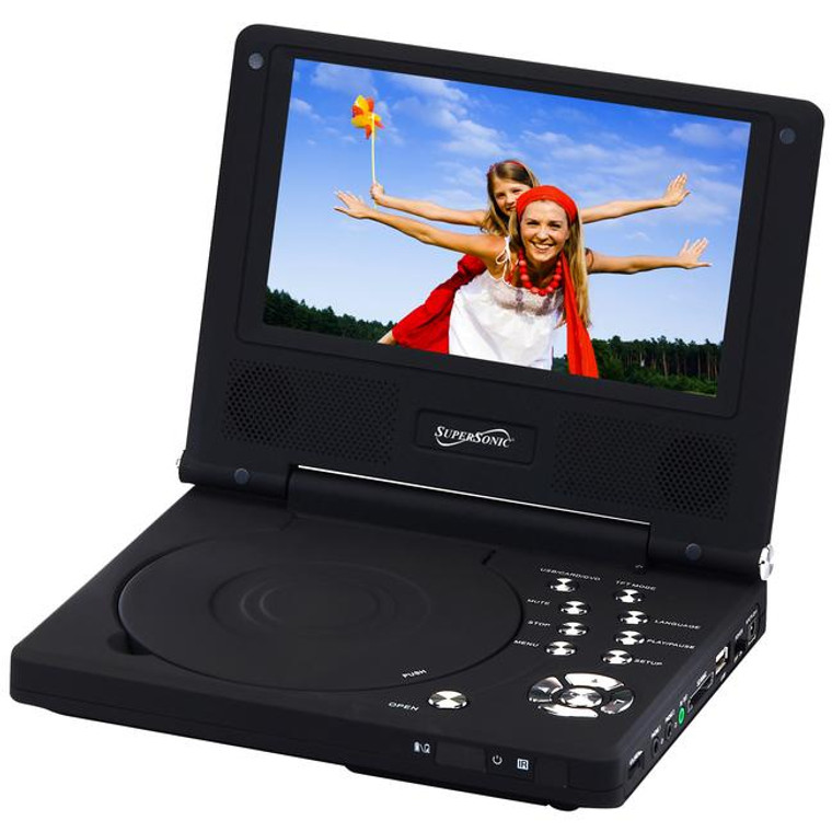 Supersonic Sc-178Dvd Portable Dvd Player - 7" Display SC178DVD