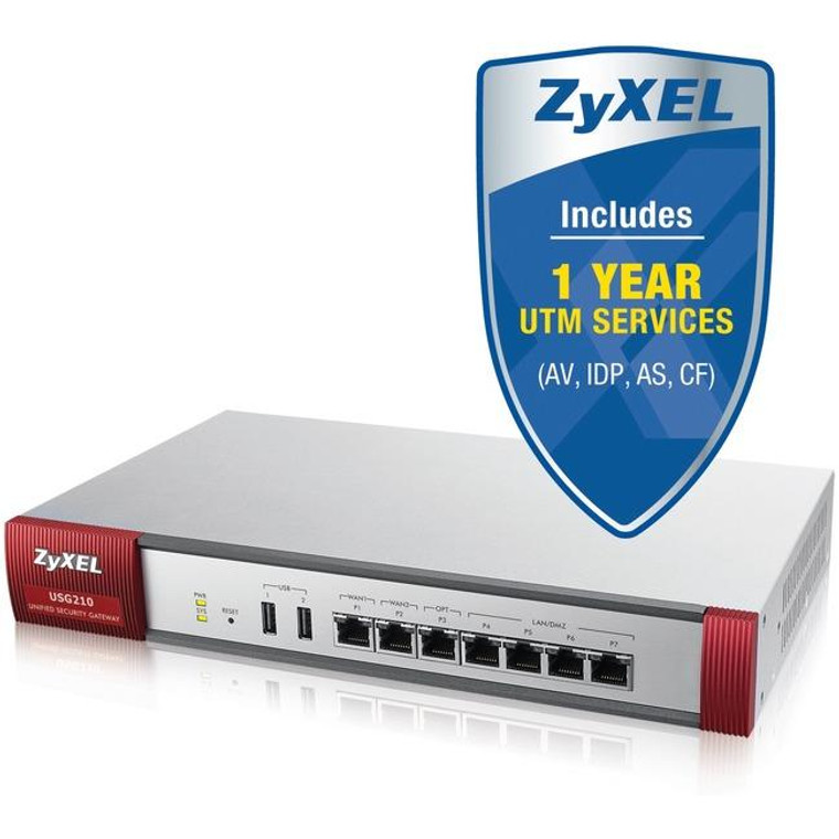 Zyxel Usg210 Next-Generation Usg Firewall, With 1 Year Utm Services USG210