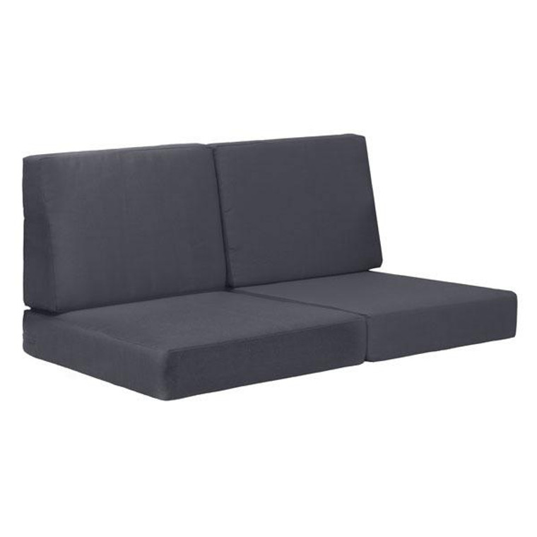 Homeroots 49" X 26.5" X 22" Dark Gray Cushions Sofa 296314
