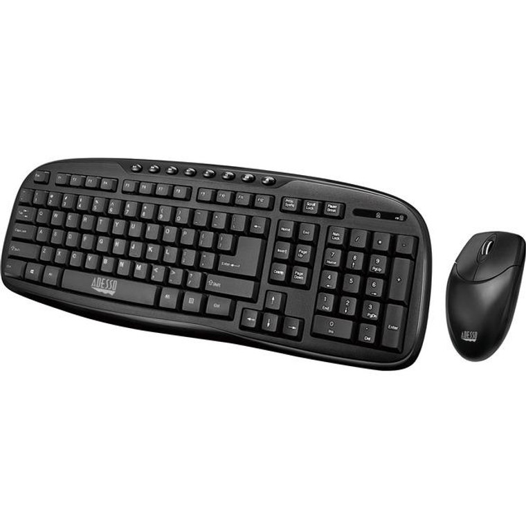 Adesso Wkb-1330Cb - 2.4 Ghz Wireless Desktop Keyboard And Mouse Combo WKB1330CB