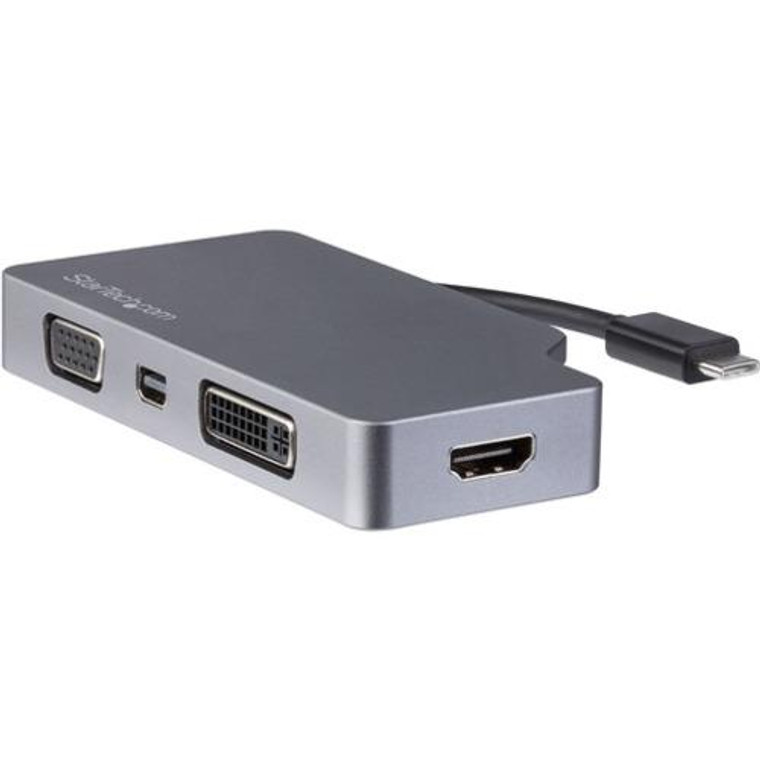 Startech.Com Usb-C Multiport Video Adapter - 4-In-1 Travel A/V Adapter - Usb Type-C To Vga Dvi Hdmi Or Mdp Adapter - 4K 60Hz - Cdpvdhdmdp2G CDPVDHDMDP2G