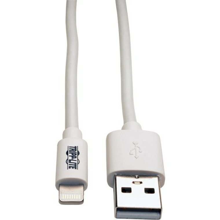 Tripp Lite 10Ft Lightning Usb/Sync Charge Cable For Apple Iphone / Ipad White 10' M100010WH