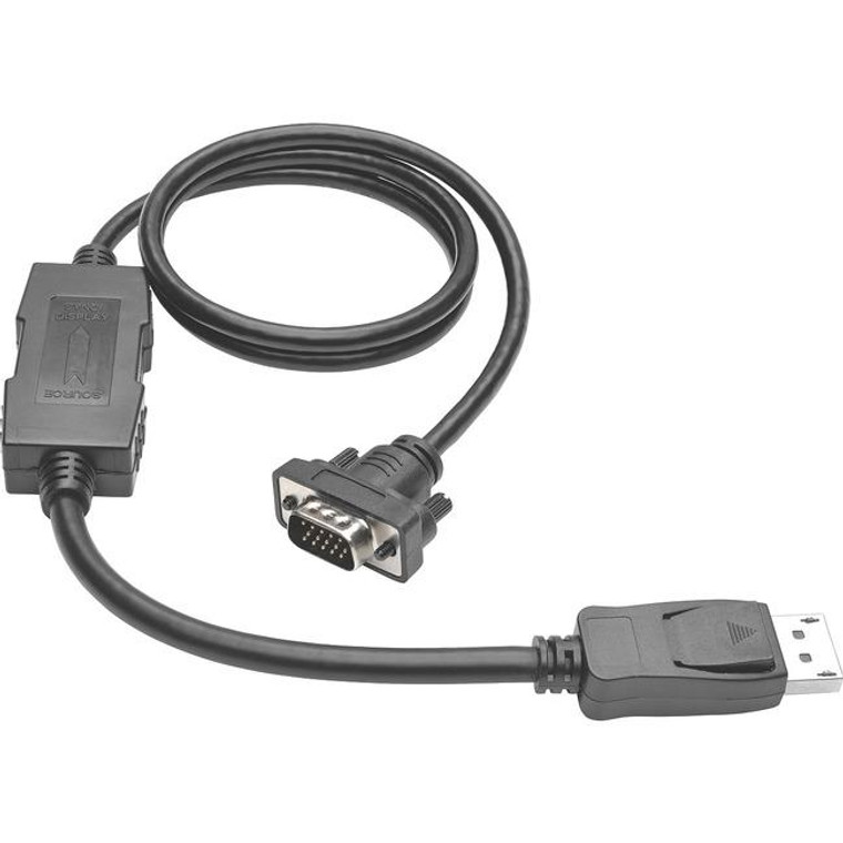Tripp Lite 3Ft Displayport To Vga Adapter Active Converter Cable Latches Dp To Hd15 Dport 1.2 M/M P581003VGAV2