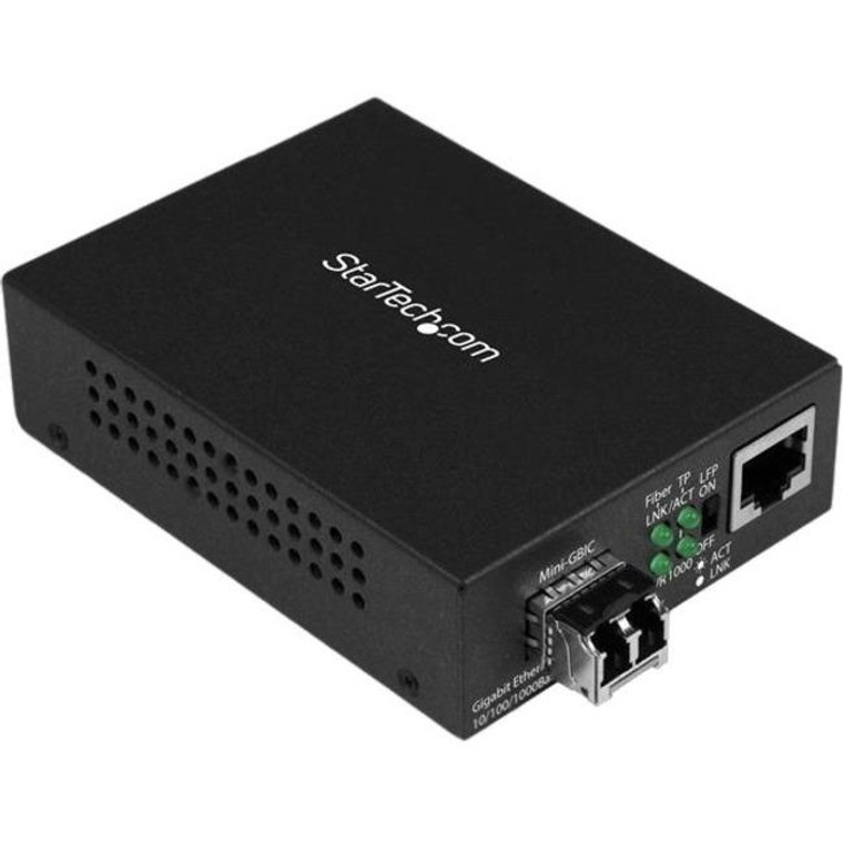 Startech.Com Gigabit Ethernet Fiber Media Converter - Compact - 850Nm Mm Lc - 550M - With Mm Sfp Transceiver MCM1110MMLC