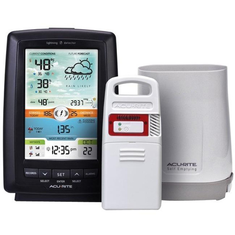 Acurite Weather Station With Rain Gauge And Lightning Detector 01021M