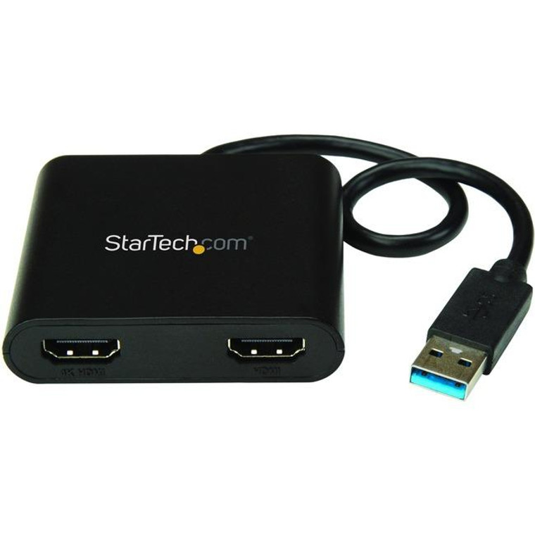 Startech.Com Usb To Dual Hdmi Adapter - Usb To Hdmi Adapter - Usb 3.0 To Hdmi - Usb To Hdmi Display Adapter - External Video Card - 4K USB32HD2
