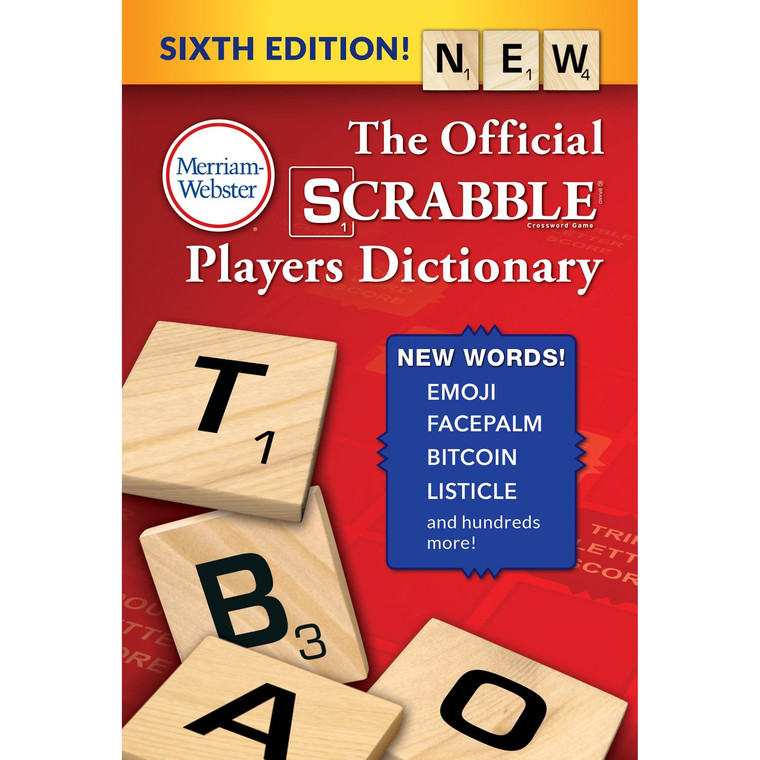 Scrabble Playr Dictionry Paperback 6Th Ed MW-6770