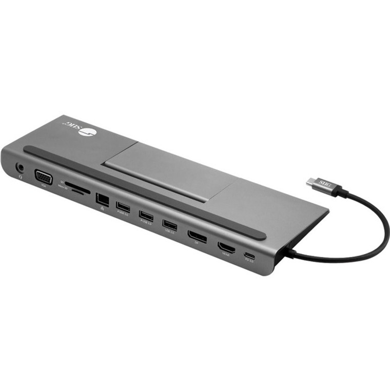 Siig Aluminum Usb-C Mst Video Docking Station With Pd