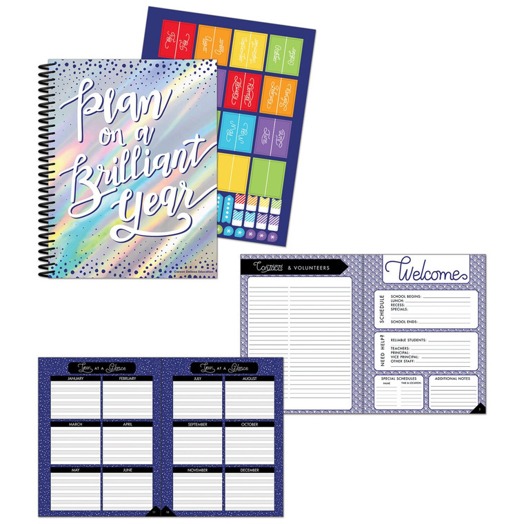 Plan On Brilliant Yr Teachr Planner Sparkle And Shine CD-105027
