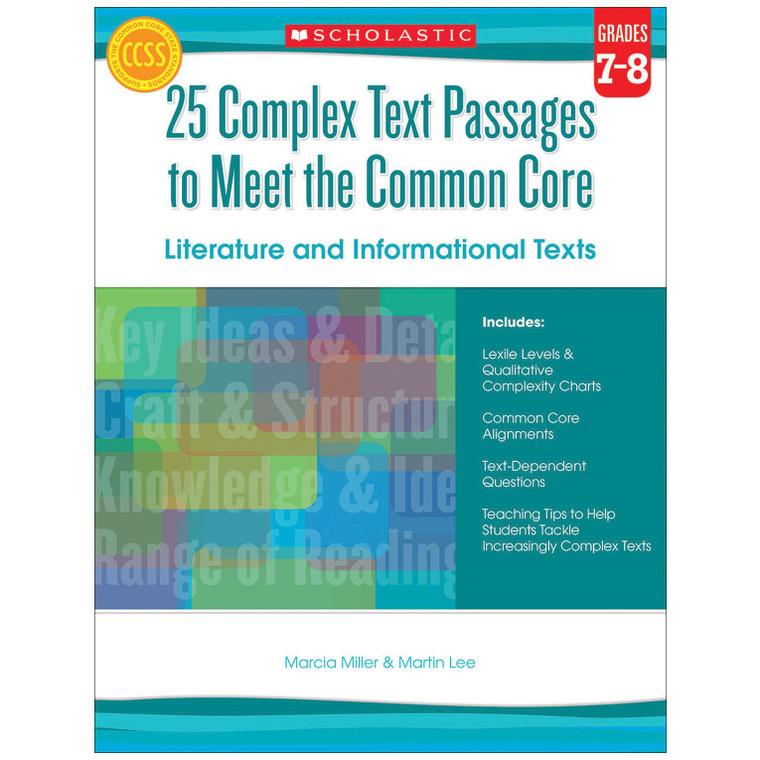 Gr 7-8 25 Complex Text Passages To Meet The Cc Literature & Info Text SC-557713
