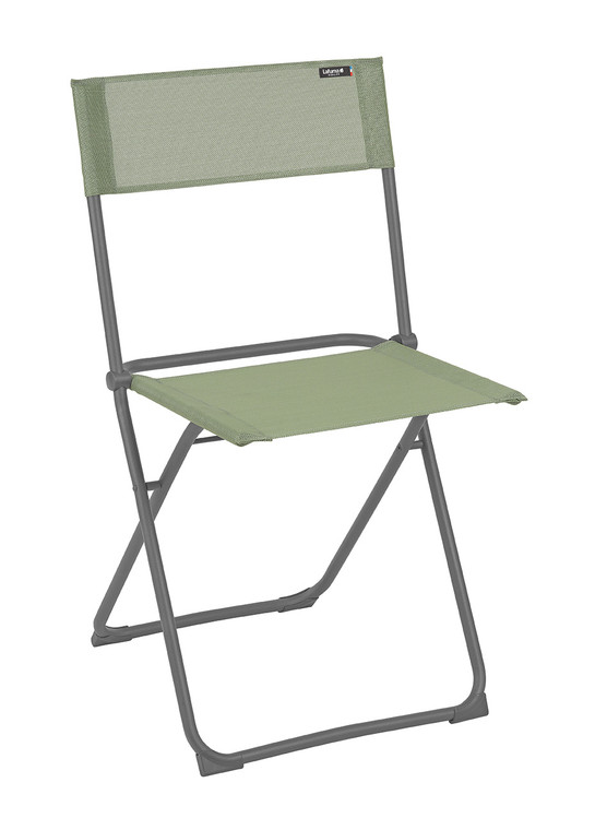 Homeroots Folding Chair - Set Of 2 - Basalt Steel Frame - Moss Fabric 320633