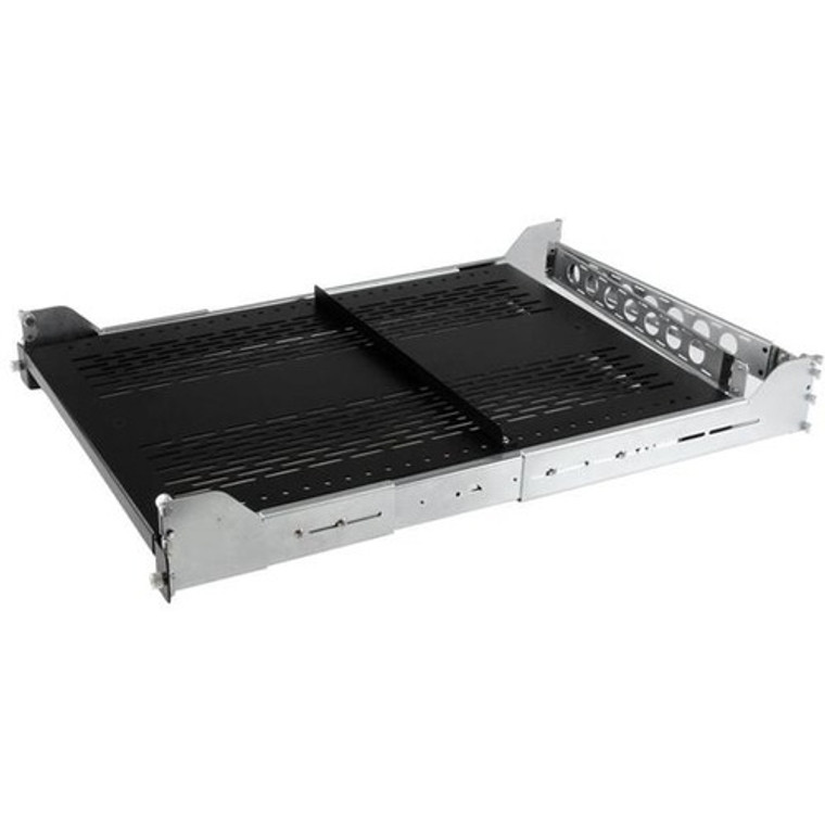 Startech.Com 2U Vented Sliding Rack Shelf W/ Cable Management Arm & Adjustable Mounting Depth - 50Lbs / 22.7Kg