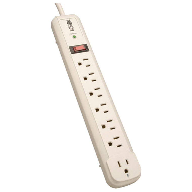 Tripp Lite Surge Protector Power Strip Tl P74 R 120V Rt Angle 7 Outlet 4' Cord