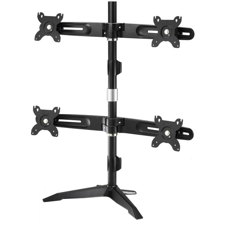 Amer Mounts Stand Based Quad Monitor Mount For Four 15"-24" Lcd/Led Flat Panel Screens
