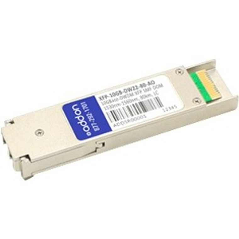 Addon Msa And Taa Compliant 10Gbase-Dwdm 100Ghz Xfp Transceiver (Smf, 1559.79Nm, 80Km, Lc, Dom)