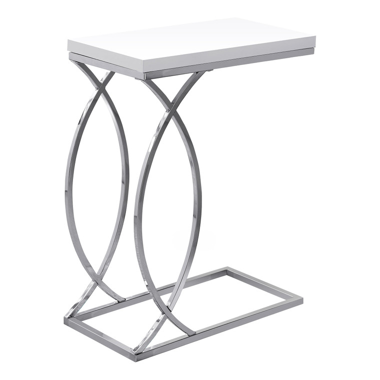 Homeroots 18.25" X 10.25" X 25" White, Mdf, Metal - Accent Table 333073