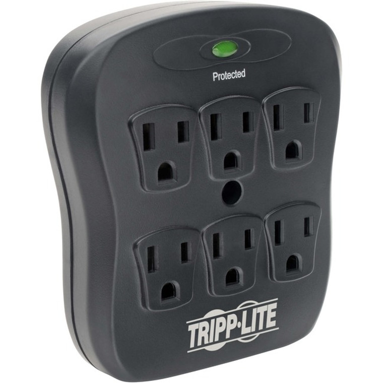 Tripp Lite Surge Protector Wallmount Direct Plug In 120V 6 Outlet 540 Joules Black