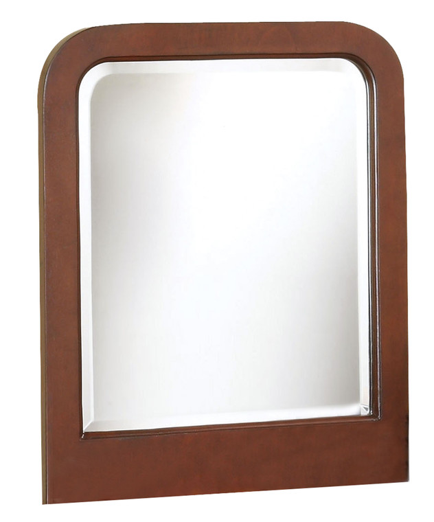 Homeroots 1" X 25" X 24" Brown Wood Vanity Mirror 346979