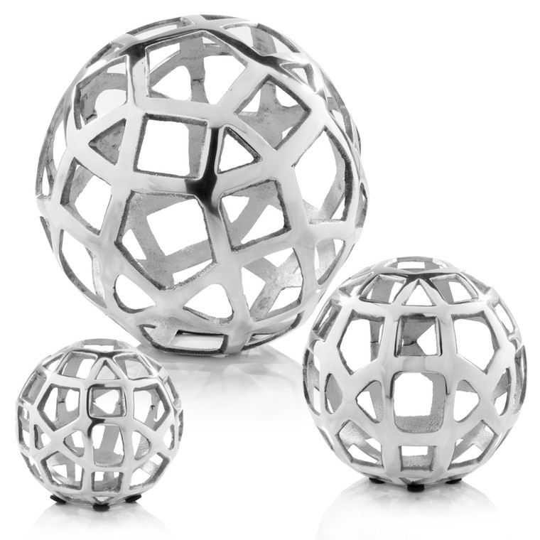 Homeroots 6" X 6" X 6" Buffed Pierced - Sphere 354727
