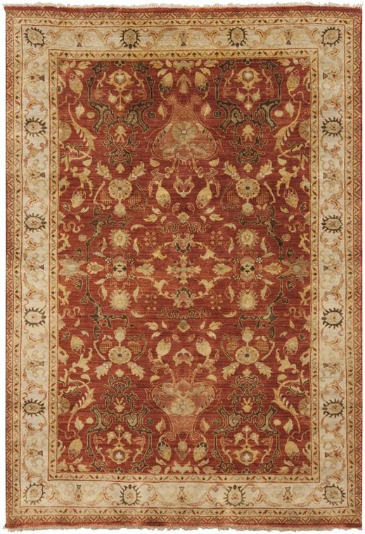 Surya Empress Hand Knotted Red Rug EMS-7002 - 3'6" x 5'6"