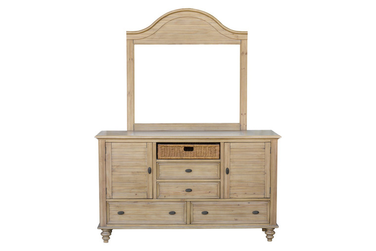 Homeroots 64" X 20" X 38" Solid Wood, Dresser 366184