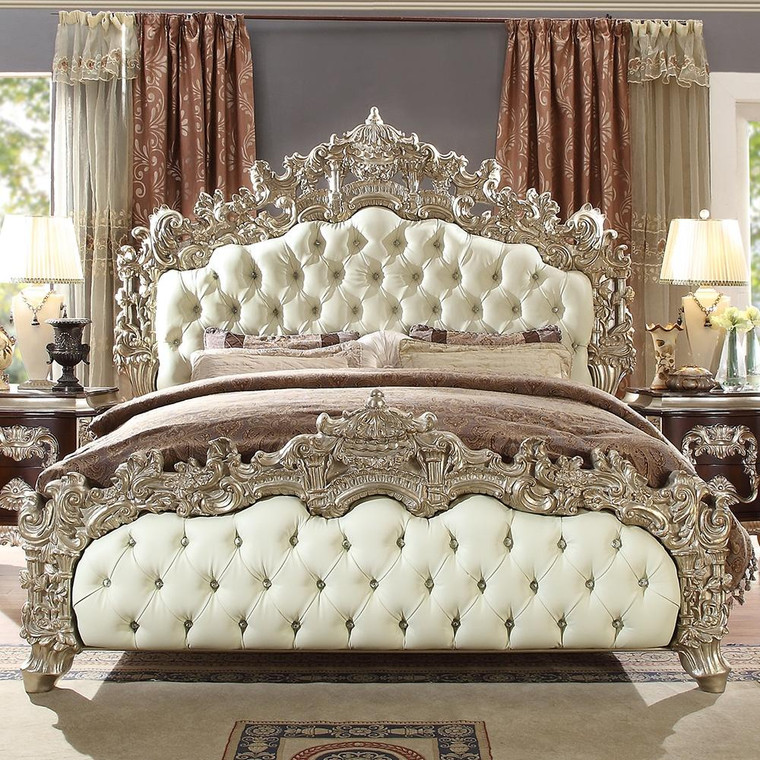 Homey Design Victorian Eastern King Bed HD-8017 EK BED