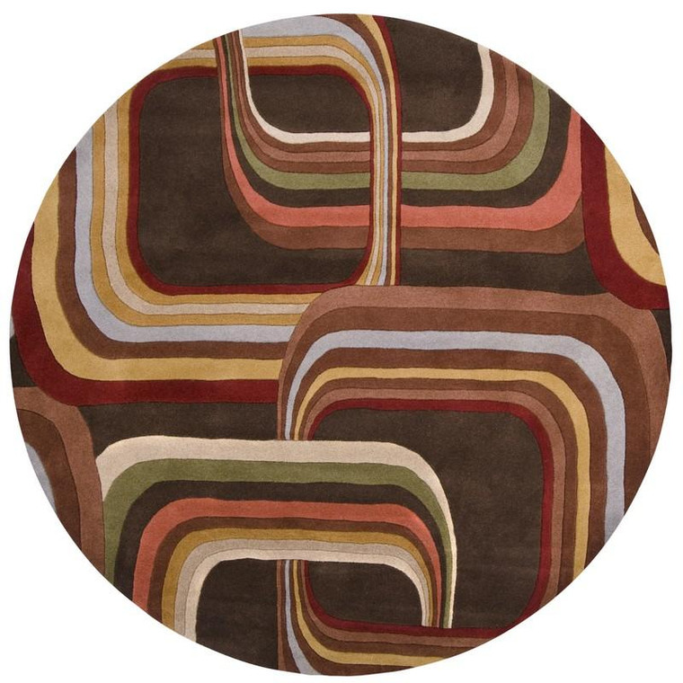 Surya Forum Hand Tufted Brown Rug FM-7007 - 4' Round