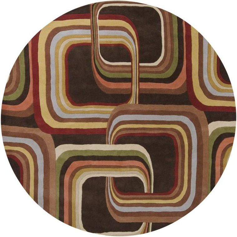 Surya Forum Hand Tufted Brown Rug FM-7007 - 8' Round