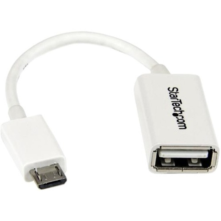 Startech.Com 5In White Micro Usb To Usb Otg Host Adapter M/F