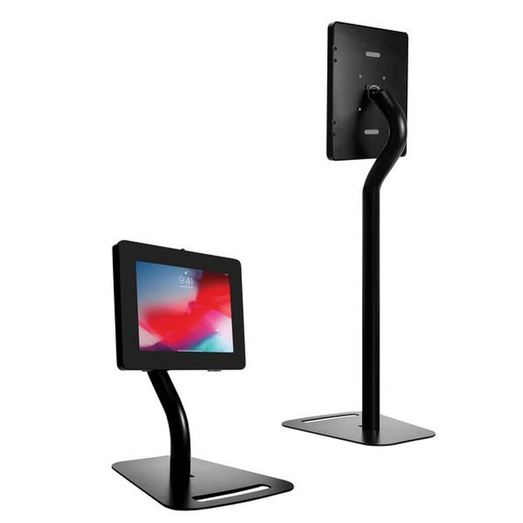 Premium Height-Adjustable Floor-To-Desk Security Kiosk Stand For Tablets
