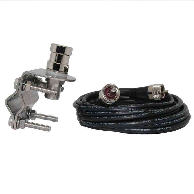 Mirror-Mount Kit With Cb Antenna Coaxial Cable