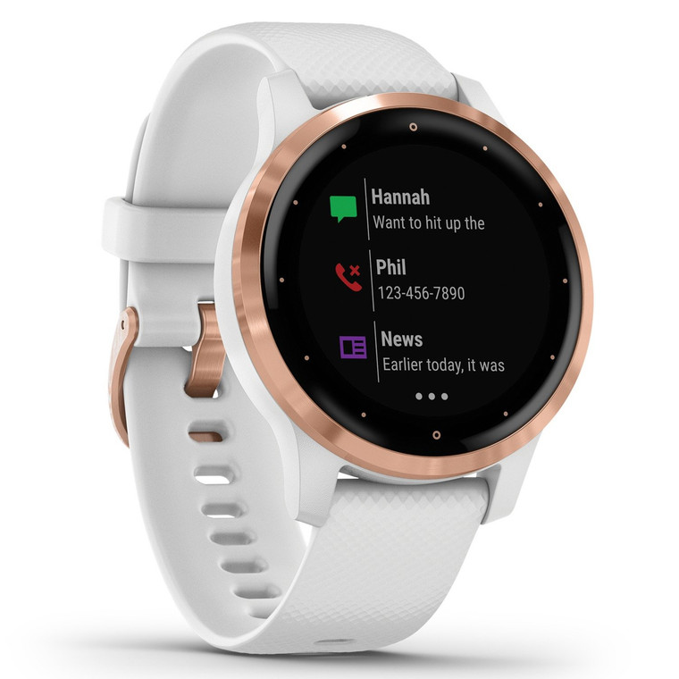 Vivoactive(R) 4S Gps Smartwatch (Rose Gold Stainless Steel Bezel With White Case And Silicone Band)