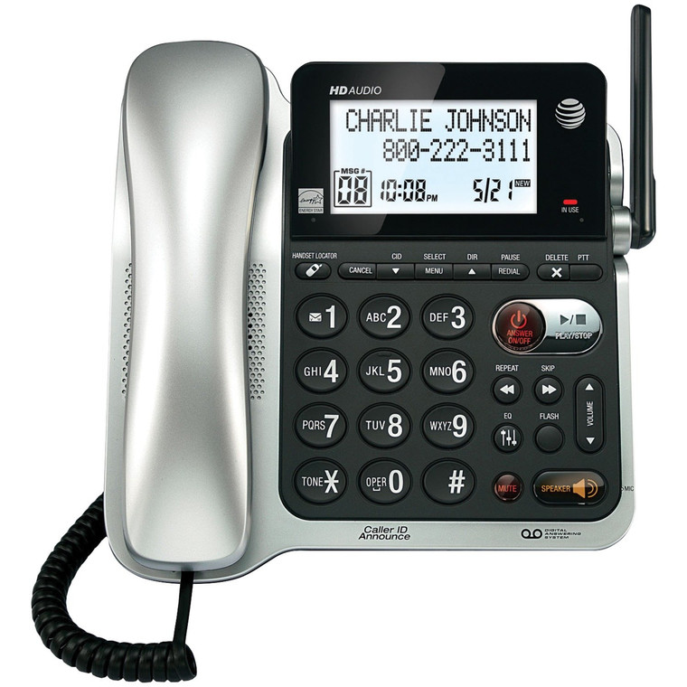 Dect 6.0 Corded/Cordless Phone System With Digital Answering System & Caller Id/Call Waiting