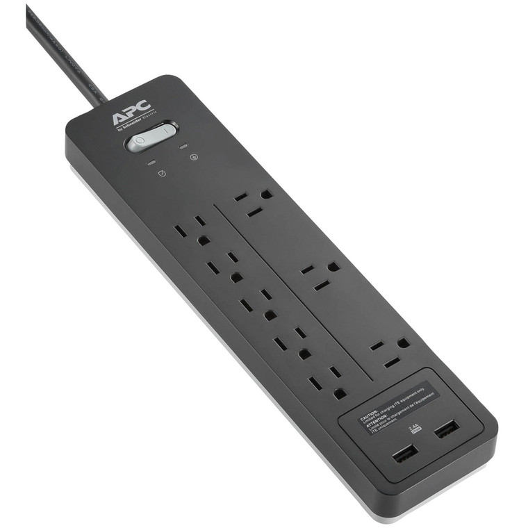 8-Outlet Surgearrest(R) Home/Office Series Surge Protector With 2 Usb Ports, 6Ft Cord